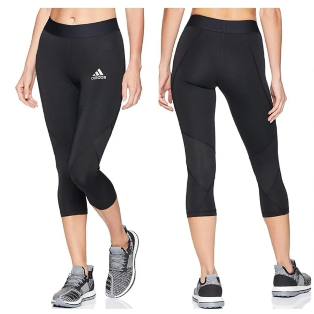 Adidas NWT Alphaskin Crop Leggings